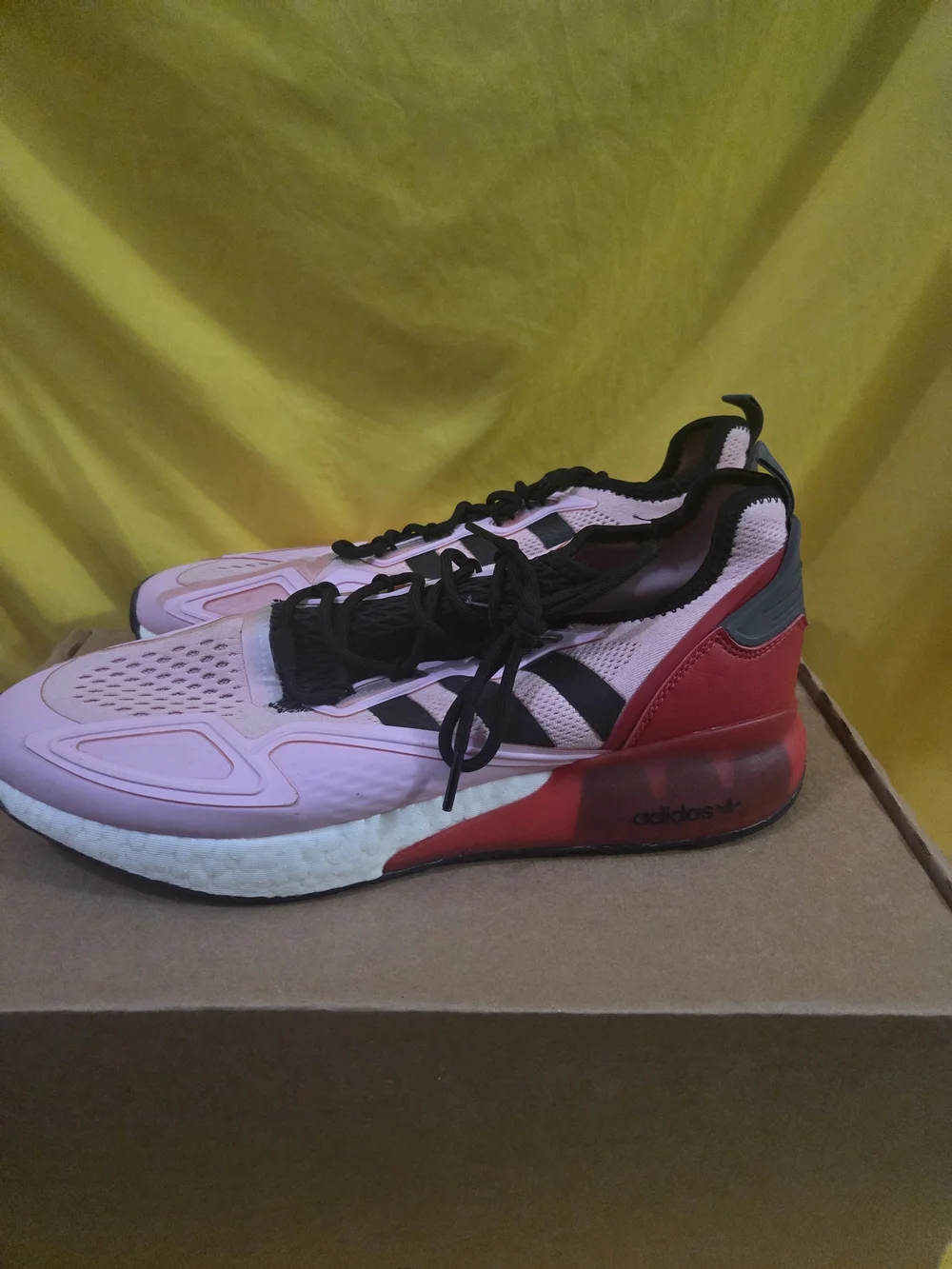 Adidas Ninja X Zx 2k Boost True Pink Scarlet ( Worn, Not In Original Box)